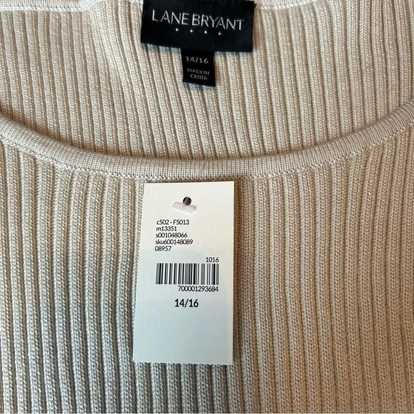 Lane Bryant NWT Ribbed Long Bell Sleeve Pullover Sweater Top - Picture 10 of 13